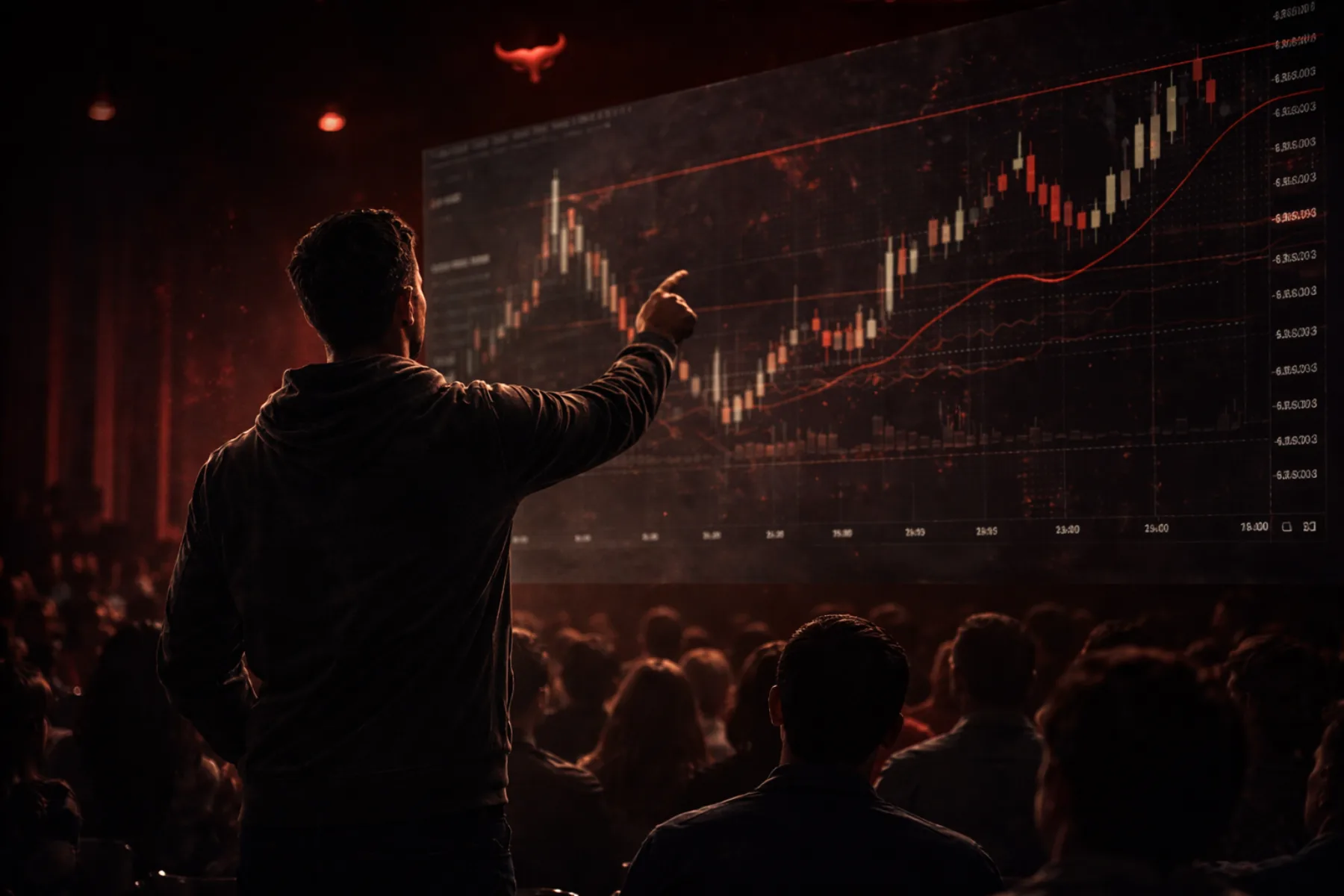 Trader en plein focus devant ses écrans